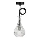 BAI Crystal Hanglamp Johnnie E27 Glas 1.5M Textielsnoer Zwart 2C en Plafondkap Max 60W