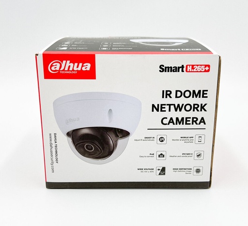 Dahua HDBW2831E-S-S2 Anti-Vandal Dome IP Camera 8MP 2.8mm (105°) fixed lens