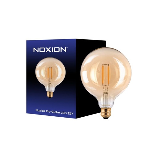 Noxion Pro Classic LED E27 Globe Filament Amber 125mm 8W 